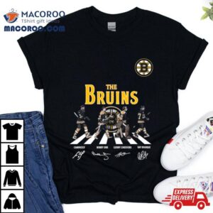 The Boston Bruins Cam Neely Bobby Orr Gerry Cheevers Ray Bourque Abbey Road Signatures Tshirt