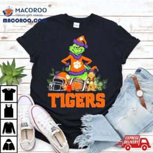 The Grinch And Clemson Tigers Christmas Tshirt