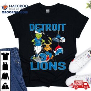 The Grinch And Dog Detroit Lions Christmas 2023 Shirt