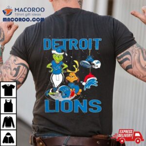 The Grinch And Dog Detroit Lions Christmas 2023 Shirt