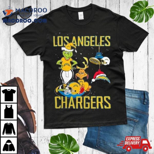 The Grinch And Dog Los Angeles Chargers Christmas 2023 Shirt