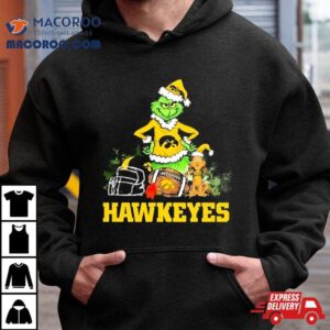 The Grinch And Iowa Hawkeyes Christmas Tshirt