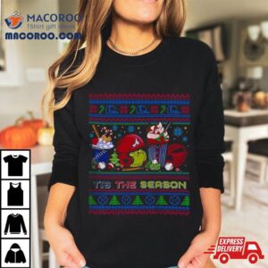The Grinch Atlanta Braves Tis The Damn Season Ugly Christmas Tshirt
