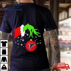 The Grinch Hand Christmas Ornament Atlanta Falcons Tshirt