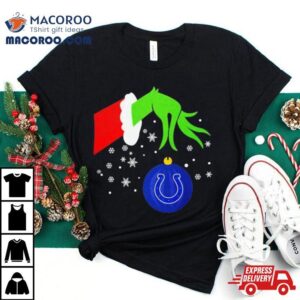 The Grinch Hand Christmas Ornament Indianapolis Colts Tshirt