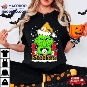 The Grinch Santa Love Pittsburgh Steelers Tshirt