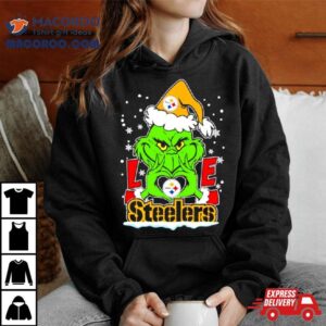 The Grinch Santa Love Pittsburgh Steelers Tshirt