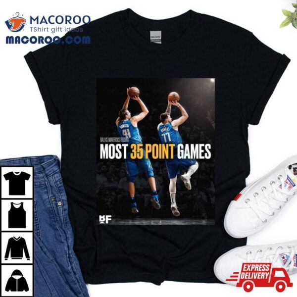 The Next Legend Of Mav – Luka Doncic Surpasses Dirk Nowitzki For The Most 35 Point Games In Dallas Mavericks History T Shirt