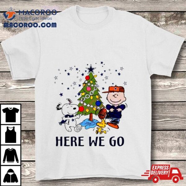 The Peanuts Christmas Here We Go Cowboys Shirt