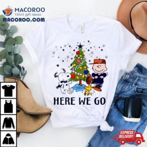 The Peanuts Christmas Here We Go Cowboys Tshirt