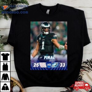 The Philadelphia Eagles Hang On And Take Sole Possession Of The Nfc East After Win Game Against New York Giants Nfl Official Poster Tshirt