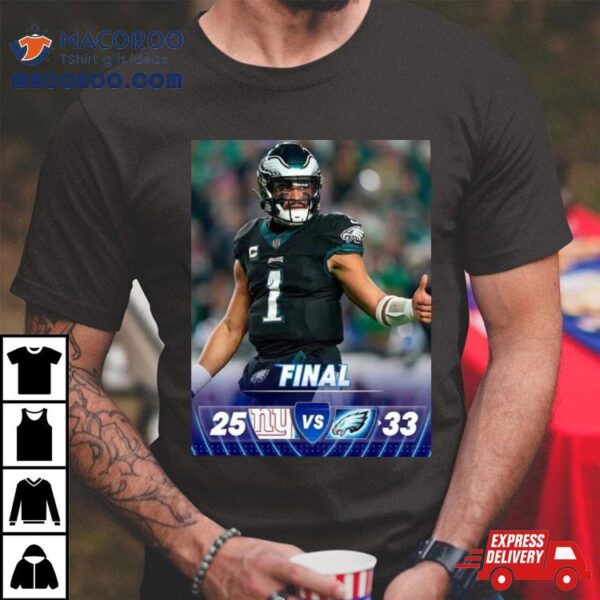 The Philadelphia Eagles Hang On And Take Sole Possession Of The Nfc East After Win Game Against New York Giants Nfl Official Poster Shirt