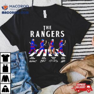 The Rangers Nhl Alexis Lafreniere Blake Wheeler Jonathan Quick And Artemi Panarin Abbey Road Signatures Tshirt