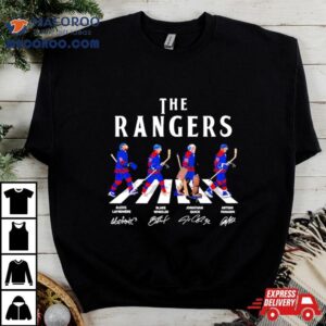 The Rangers Nhl Alexis Lafreniere Blake Wheeler Jonathan Quick And Artemi Panarin Abbey Road Signatures Tshirt