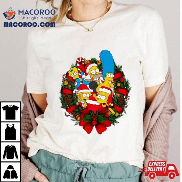 The Simpsons Christmas Wreath Shirt