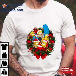 The Simpsons Christmas Wreath Shirt