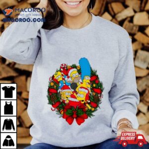 The Simpsons Christmas Wreath Tshirt