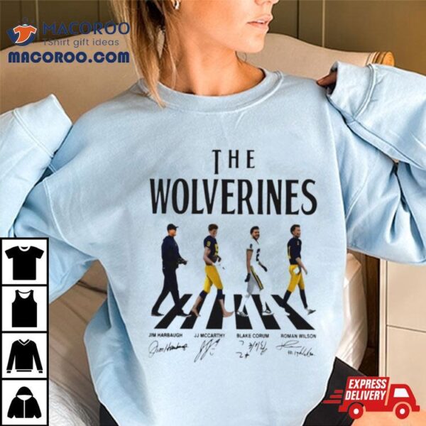 The Wolverines Walking Abbey Road Signatures Shirt