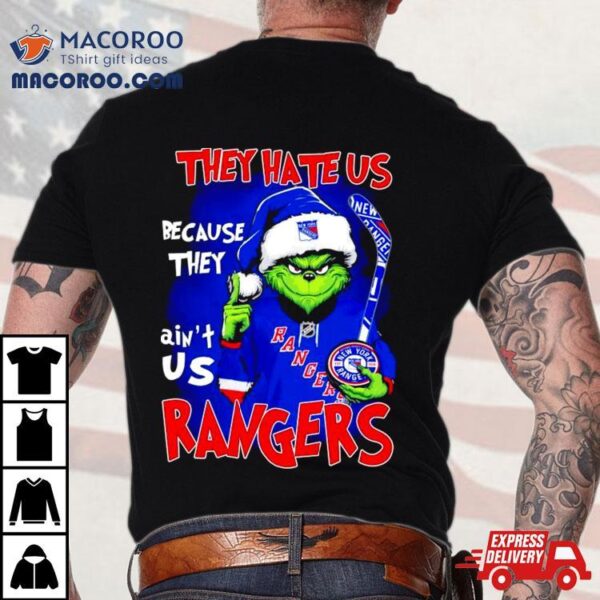 They Hate Us Because They Ain’t Us New York Rangers Nhl Santa Grinch Shirt