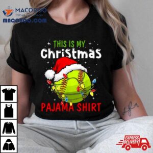 This Is My Christmas Pajama Christmas Baseball Tshirt