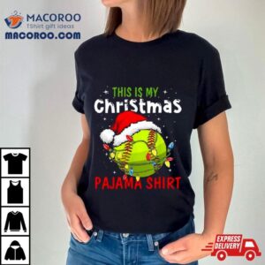 This Is My Christmas Pajama Christmas Baseball Tshirt