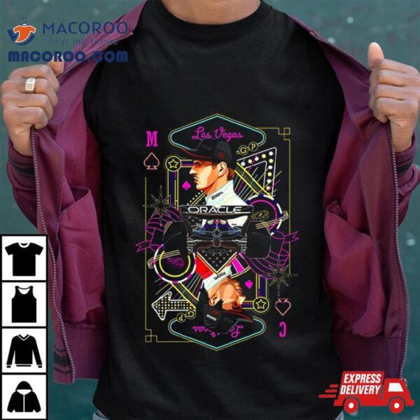 Time For Las Vegas Gp Work For Red Bull Racing F1 Max Verstappen And Carlos Sainz Poker Cards Style T Shirt