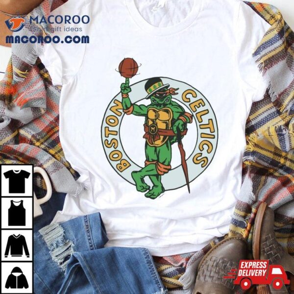 Tmnt Michelangelo X Boston Celtics Fan Art Shirt