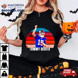 Tommy Devito 15 Raise One Hand High New York Giants Vintage Shirt