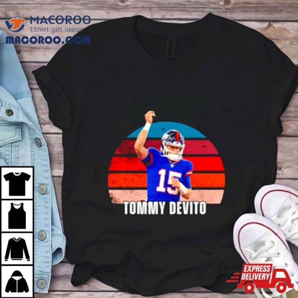 Tommy Devito 15 Raise One Hand High New York Giants Vintage Shirt