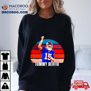 Tommy Devito Raise One Hand High New York Giants Vintage Tshirt