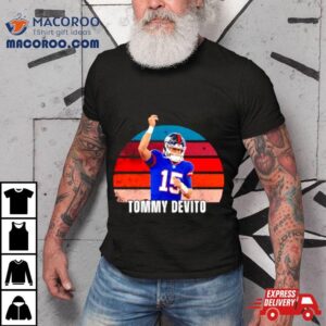 Tommy Devito Raise One Hand High New York Giants Vintage Tshirt