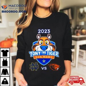 Tony The Tiger Sun Bowl 2023 Notre Dame Vs Oregon State Sun Bowl Stadium El Pase Tx Cfb Bowl Game T Shirt