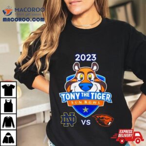 Tony The Tiger Sun Bowl Notre Dame Vs Oregon State Sun Bowl Stadium El Pase Tx Cfb Bowl Game Tshirt