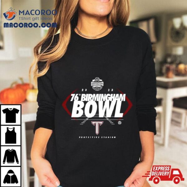 Troy Trojans Scores Birmingham Bowl 76 2023 Protective Stadium Logo T Shirt