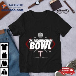 Troy Trojans Scores Birmingham Bowl Protective Stadium Logo Tshirt