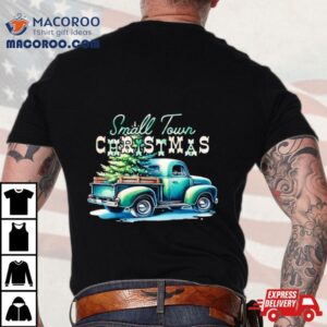 Truck And Tree Small Town Christmas Vintage Tshirt