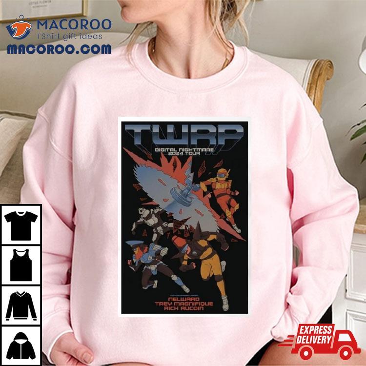 Twrp 2024 Digital Nightmare Event Rich Aucoin Nelward Poster T Shirt Twrp 2024 Digital Nightmare Event Rich Aucoin Nelward Poster T Shirt