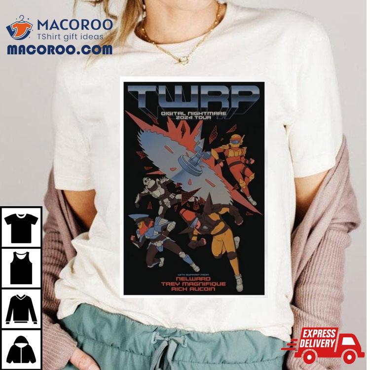 Twrp 2024 Digital Nightmare Event Rich Aucoin Nelward Poster T Shirt Twrp 2024 Digital Nightmare Event Rich Aucoin Nelward Poster T Shirt