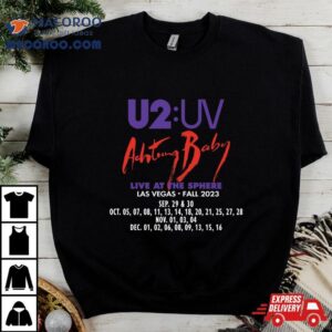 U Band Uv Achtung Baby Live At Sphere Tour Tshirt