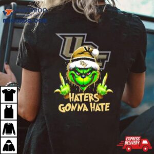 Ucf Knights Grinch Santa Middle Finger Haters Gonna Hate Tshirt