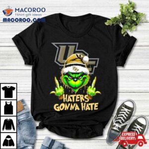 Ucf Knights Grinch Santa Middle Finger Haters Gonna Hate Tshirt