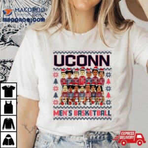 Uconn Men S Basketball Holiday Team Caricature Tshirt