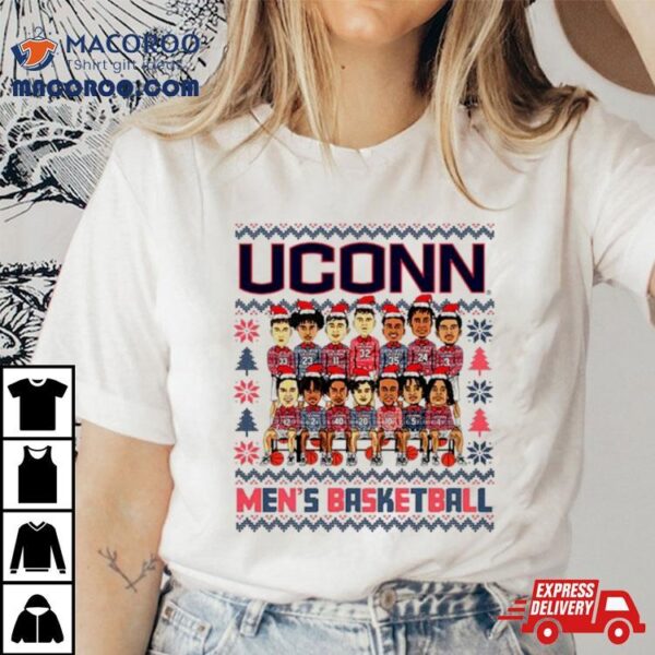 Uconn Men’s Basketball Holiday Team Caricature Shirt