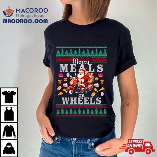 Ugly Christmas Sweater 2023 Bentley Koup Merry Meals On Wheels Shirt