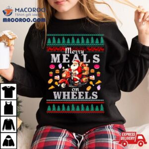 Ugly Christmas Sweater Bentley Koup Merry Meals On Wheels Tshirt