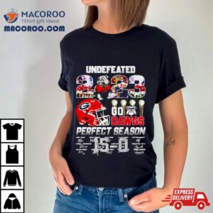 Undefeated Dawgs Perfect Season Signatures Tshirt