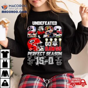 Undefeated 2023 Dawgs Perfect Season Signatures Shirt