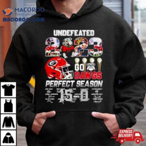 Undefeated Dawgs Perfect Season Signatures Tshirt