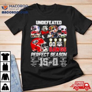 Undefeated Dawgs Perfect Season Signatures Tshirt