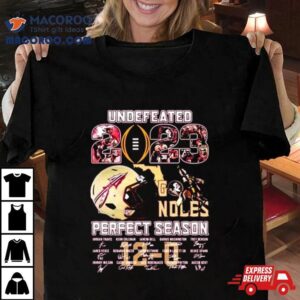 Undefeated Go Noles Perfect Season Florida State Seminoles Signatures Tshirt